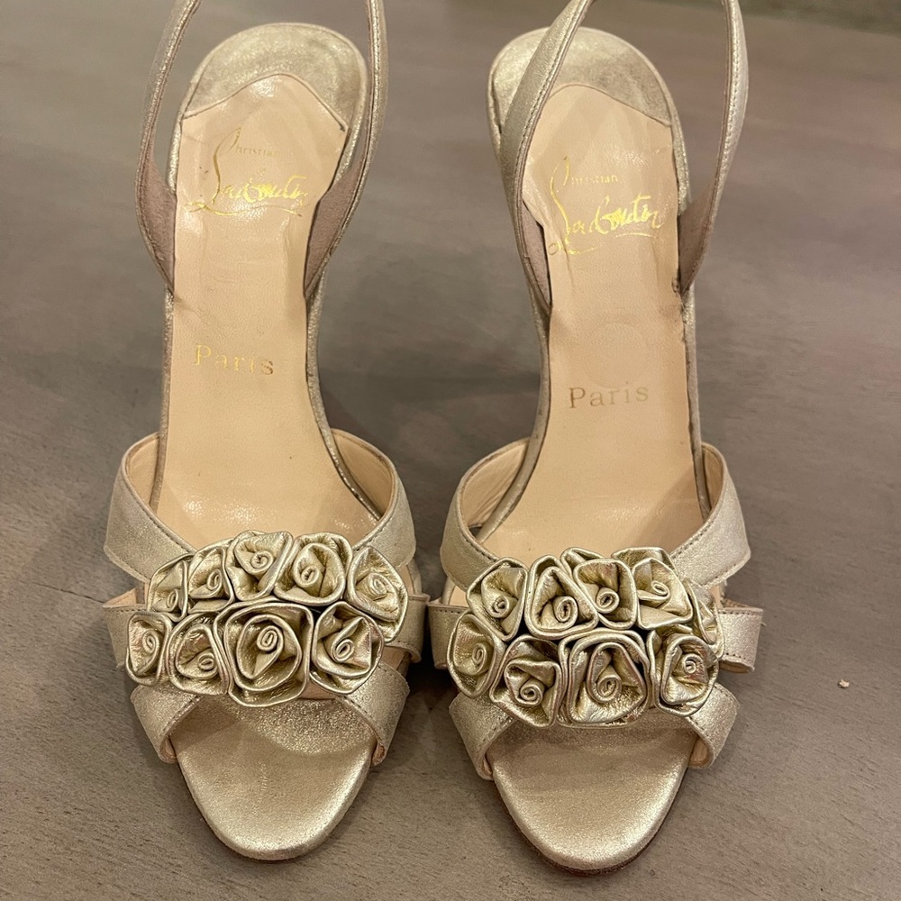 Christian Louboutin sling back heels